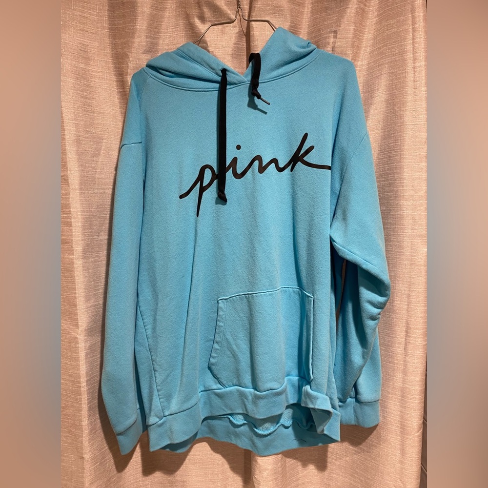 Blue Hoodie with Black Logo